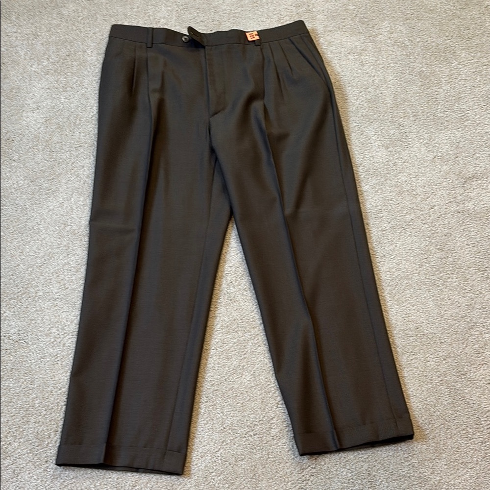 Zanella Brown Dress Pants with Straight Leg Design